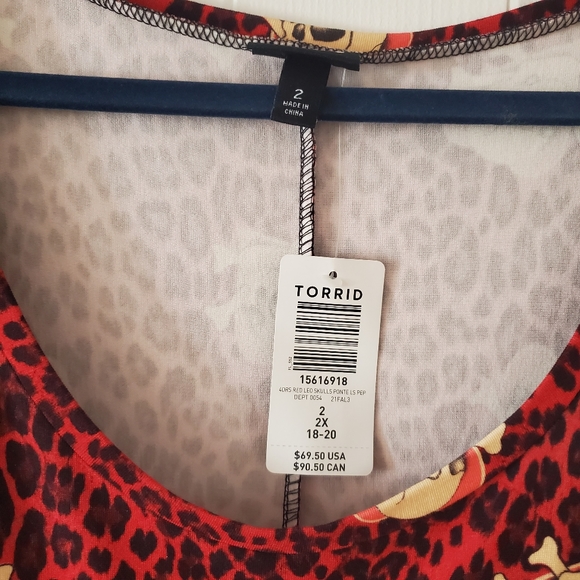 NWT Torrid skulls midi peplum dress - Picture 6 of 9